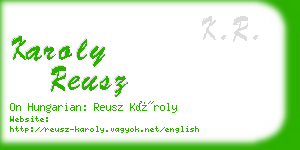 karoly reusz business card
